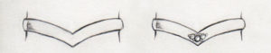 Ｖ字デザイン